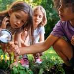 children learning about nature